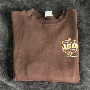 Champion Brown Crewneck Sweatshirt with 150 Rivalry Chest Graphic